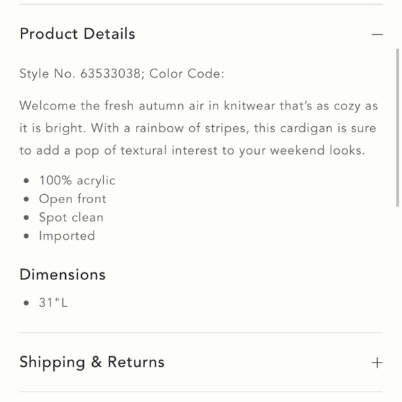 Anthropologie rainbow cardigan new without tags one size - Picture 9 of 11